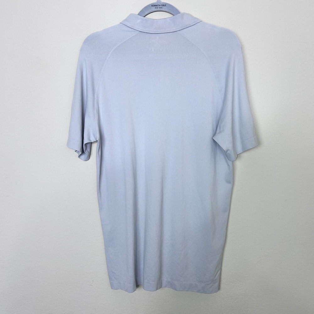 FABLETICS Cotten Blend Men’s Large Grey Short Sleeve Polo - Picture 4 of 7